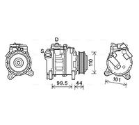 AVA QUALITY COOLING BWAK492 Compressore, Climatizzatore per BMW