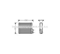 AVA COOLING SYSTEMS CN6286 Scambiatore calore per riscaldamento abitacolo
