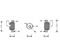 AVA QUALITY COOLING CND186 Essiccatore, Climatizzatore per CITROËN,PEUGEOT