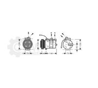 AVA QUALITY COOLING Compressore Climatizzatore Per Audi A6 4B C5 4B2 4A C4
