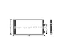 AVA QUALITY COOLING Condensatore Aria Condizionata Con Asciugatore per Renault