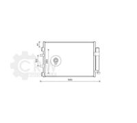 AVA QUALITY COOLING Condensatore Aria Condizionata Con Essicatore per Ford C Max
