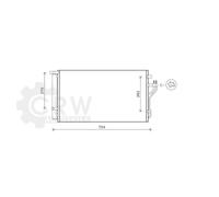 AVA QUALITY COOLING Condensatore Climatizzatore Con Asciugatore per Hyundai IX35