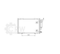 AVA QUALITY COOLING Condensatore Climatizzatore Con Essicatore per Ford B-Max JK