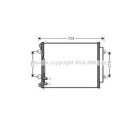 AVA QUALITY COOLING Condensatore Climatizzatore Con Essiccatore Per VW Passat