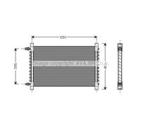 AVA QUALITY COOLING Condensatore Climatizzatore Klimakühler Per Jeep Cherokee KJ