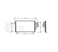 AVA QUALITY COOLING Condensatore Climatizzatore Per Mitsubishi Colt V CJ CP