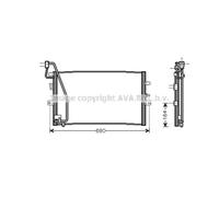 AVA QUALITY COOLING Condensatore Condizionatore D'Aria Radiatore Clima per Saab