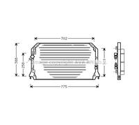 AVA QUALITY COOLING Condensatore Impianto Clima Radiatore per Toyota Camry _V2