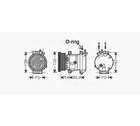 AVA QUALITY COOLING DWAK071 Compressore, Climatizzatore per CHEVROLET,DAEWOO