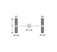 AVA QUALITY COOLING Essiccatore Aria Condizionata Alluminio per Renault Clio III