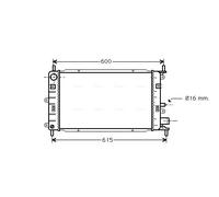 AVA QUALITY COOLING FD2150 Radiatore, Raffreddamento motore per FORD