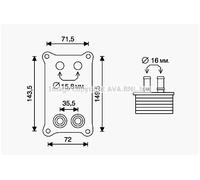 PRASCO FD3623 Radiatore olio motore