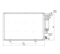 Condensatore radiatore climatizzazione R 134a FD5707D AVA QUALITY COOLING