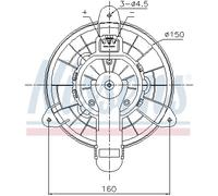 AVA QUALITY COOLING FD8727 Ventilatore abitacolo per FORD