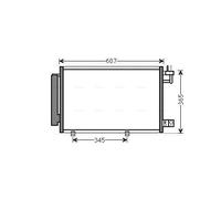 AVA Quality Cooling Condensatore aria condizionata Ford Fiesta VI 1.25I 08- FDA5439D Nuovo