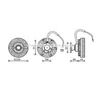 AVA QUALITY COOLING Frizione Viskokupplung Ventola Radiatore