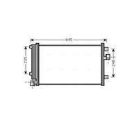 AVA Quality Cooling Condensatore FT5328D per FIAT Multipla 1.9 JTD da 04 - Nuovo
