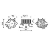 AVA QUALITY COOLING FT8438 Ventilatore abitacolo per FIAT