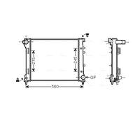 AVA QUALITY COOLING FTA2387 Radiatore, Raffreddamento motore per FIAT