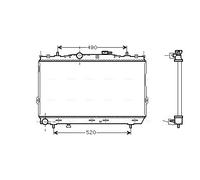 AVA QUALITY COOLING HY2095 Radiatore, Raffreddamento motore per HYUNDAI