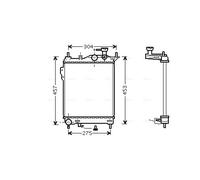 AVA QUALITY COOLING HYA2099 Radiatore, Raffreddamento motore per HYUNDAI