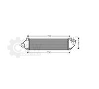 AVA QUALITY COOLING Intercooler Ad Aria Alluminio Per Ford Kuga II