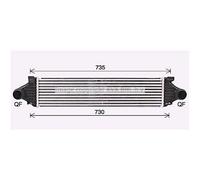 Intercooler Raffreddato ad Aria Alluminio per Volvo V40 Hatchback V60 Bw 134