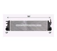 AVA QUALITY COOLING Intercooler Raffreddato ad Aria Aluminium per