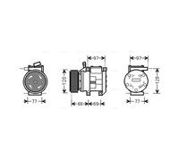 AVA QUALITY COOLING KAAK117 Compressore, Climatizzatore per KIA
