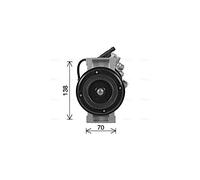 AVA QUALITY COOLING MSAK747 Compressore, Climatizzatore per MERCEDES-BENZ