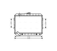 AVA QUALITY COOLING MTA2089 Radiatore, Raffreddamento motore per MITSUBISHI