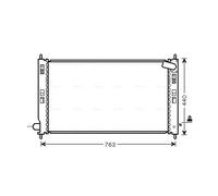 AVA QUALITY COOLING MTA2207 Radiatore, Raffreddamento motore per CITROËN,MITSUBI