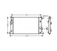 AVA QUALITY COOLING MZ2183 Radiatore, Raffreddamento motore per MAZDA