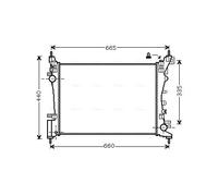 AVA QUALITY COOLING OL2574 Radiatore, Raffreddamento motore per OPEL,VAUXHALL
