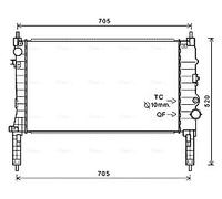 AVA QUALITY COOLING OL2654 Radiatore, Raffreddamento motore per CHEVROLET,OPEL,V