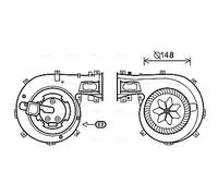 AVA QUALITY COOLING OL8630 Ventilatore abitacolo per FIAT,OPEL,SAAB