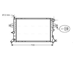 AVA QUALITY COOLING OLA2293 Radiatore, Raffreddamento motore per OPEL,VAUXHALL