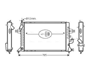 AVA QUALITY COOLING OLA2294 Radiatore, Raffreddamento motore per OPEL,VAUXHALL