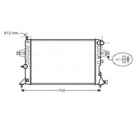AVA QUALITY COOLING Radiatore motore OLA2296 600x378x23 mm alette montate meccanicamente
