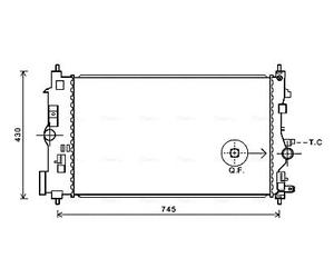 AVA QUALITY COOLING OLA2591 Radiatore, Raffreddamento motore per OPEL,VAUXHALL