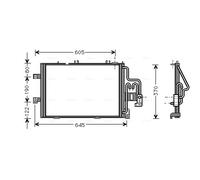 AVA QUALITY COOLING Condensatore climatizzatore OLA5307 per Opel Corsa C / Combo Tour