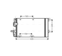 AVA QUALITY COOLING OLA5326D Condensatore, Climatizzatore per CHEVROLET,OPEL,VAU