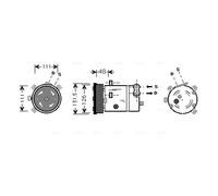 AVA QUALITY COOLING OLAK280 Compressore, Climatizzatore per LDV,OPEL,VAUXHALL