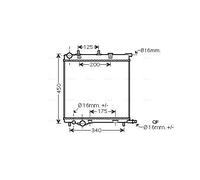 AVA QUALITY COOLING PE2368 Radiatore, Raffreddamento motore per CITROËN,DS,PEUGE