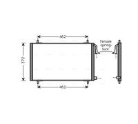 AVA QUALITY COOLING Condensatore climatizzatore PE5191 545x360x16 mm senza essiccatore