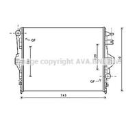 AVA QUALITY COOLING Radiatore Acqua Alette Saldato per VW Touareg 7P5 3.0 V6