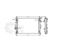 AVA QUALITY COOLING Radiatore Saldato Per Ford Galaxy WA6 2.0