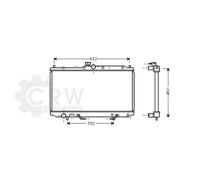 AVA QUALITY COOLING Radiatore Saldato Per Mitsubishi Space Star