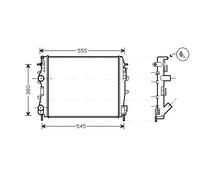AVA QUALITY COOLING RTA2325 Radiatore, Raffreddamento motore per NISSAN